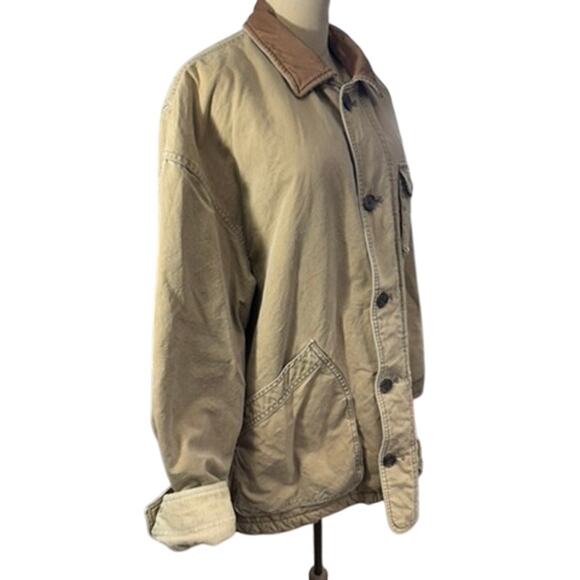 RARE!! "Abercrombie & Fitch" VTG Y2K Barn Chore Rodeo Horse SZ L Mens Sherpa - Picture 2 of 13